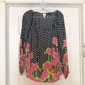 Kaari Blue bright floral navy and white size 0x